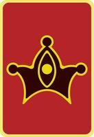 King crown of playing card. vector