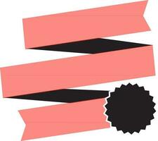 Red ribbon banner design. vector