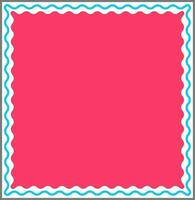 Pink frame with white border. vector