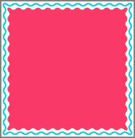 Pink frame with white border. vector