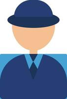 Illustration of faceless man with uniform in flat design. vector