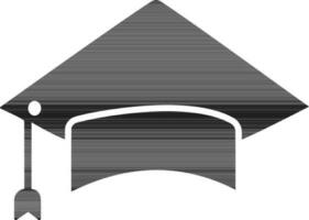 Mortarboard in black colour. vector