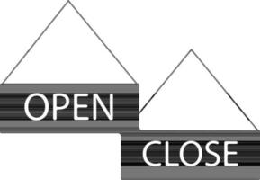 Illustration of Open and Closed Tags. vector