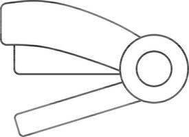 Stroke style of stapler or tracker. vector