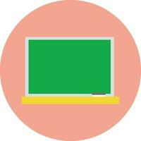 Clean green board with sponge on circular background. vector