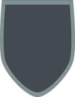 Isolated blank shield badge in grey color. vector