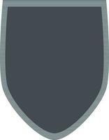 Isolated blank shield badge in grey color. vector