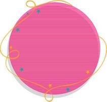 Pink rounded frame design. vector