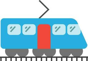 Colourful train in flat style. vector