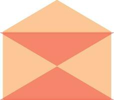 Open envelope icon in orange and pink color. vector