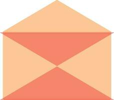 Open envelope icon in orange and pink color. vector