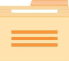 Blank file folder in orange and brown color. vector