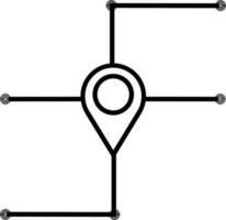 Map pointer directions icon. vector