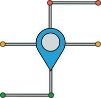 Map pointer directions icon. vector