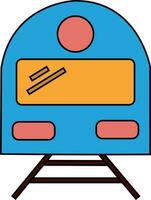 Stylish colourful Train. Sign or symbol. vector