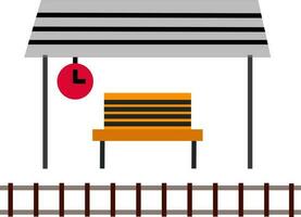 vacío pasajero asiento a tren estación. vector