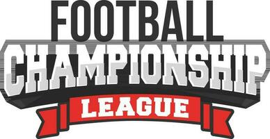 Shiny Football Championship League text decorated white background. vector