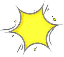 Flat illustration of yellow pop art design. vector