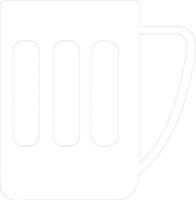 Isolated mug in black line art. vector