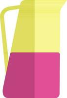 ilustración de un jarra en amarillo y rosado color. vector