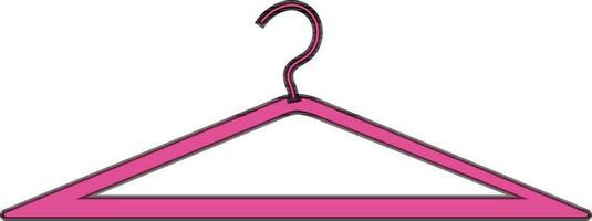 Blank hanger in pink color. vector