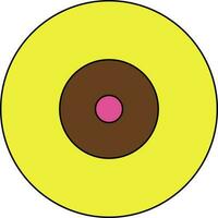 discos compactos en amarillo y marrón color. vector