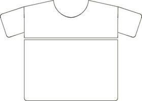 Line art illustration of a t-shirt. vector
