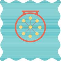 Blue pillow decorated pin pattern. vector