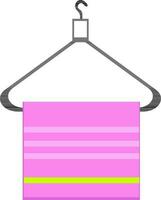 Illustration of towel on hanger. vector