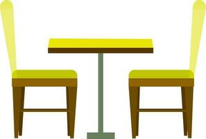 Illustration of table with chairs. vector