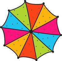 Illustration of colorful umbrella. vector