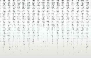 Digital binary code. Computer matrix data falling numbers, coding typography and codes stream gray vector background illustration