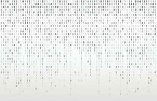 Digital binary code. Computer matrix data falling numbers, coding typography and codes stream gray vector background illustration