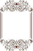 Beautiful floral vintage frame design. vector