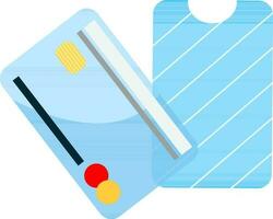 Illustration of credit card with cover. vector