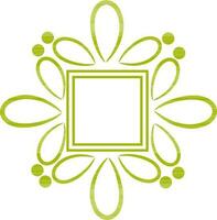 Floral frame in square shape. vector