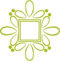 Floral frame in square shape. vector