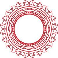 Ornamental frame in circle shape. vector