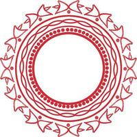 Ornamental frame in circle shape. vector