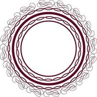 Ornamental frame in circle shape. vector