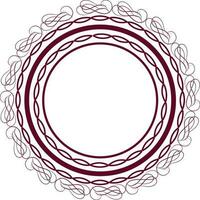 Ornamental frame in circle shape. vector