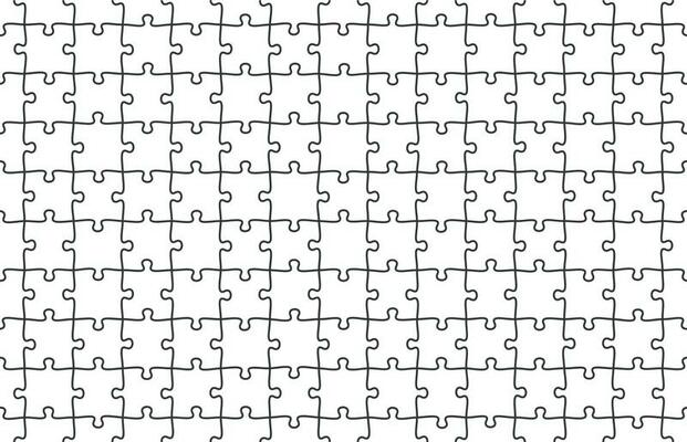Jigsaw puzzle seamless pattern. Puzzles tiles, jigsaws pieces and puzzle game texture vector background illustration