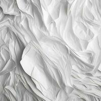 White paper texture isolated on white background, generate ai photo