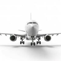 Airplane isolated on white background, generate ai photo