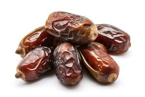Dates fruit isolated on a white background, generate ai photo