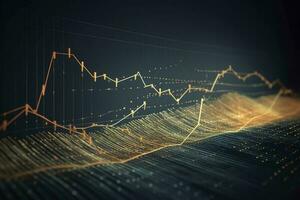 A wave of connecting lines and dots the concept of big data and technology abstract background with dynamic wave with , generate ai photo
