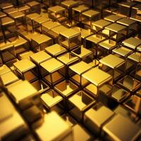 Golden abstract shiny block background photo