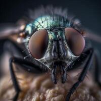 Fly macro closeup photo