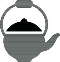 Teapot or Kettle icon in black color. vector