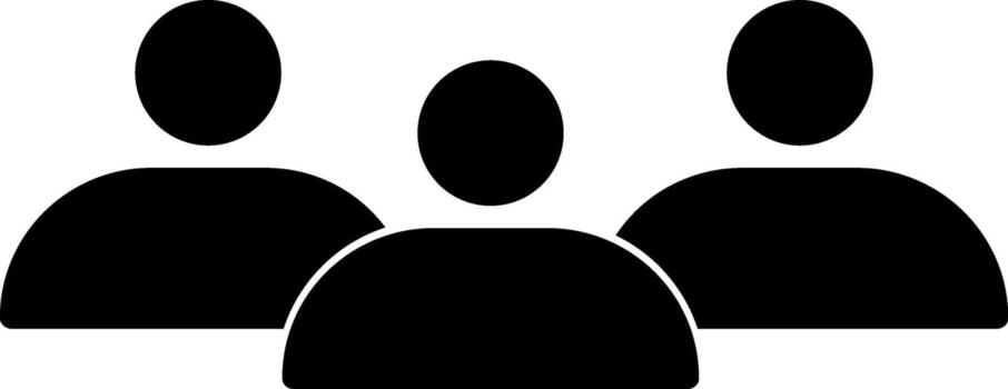 Black character of faceless user on white background. vector